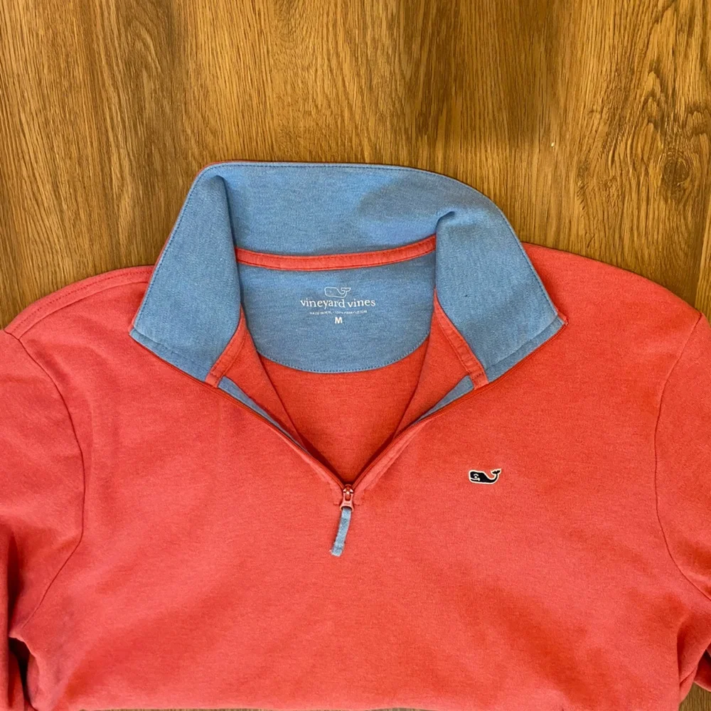 Vineyard Vines Red Quarter-Zip Pullover - Picture 4 of 4